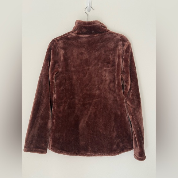 32 Degrees Heat Womens Jacket Plush Velvet Full Zip Brown Black Comfy - Picture 3 of 14
